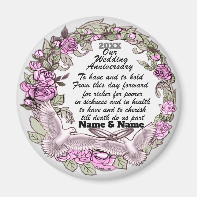 Wedding Anniversary  magnet (Front)