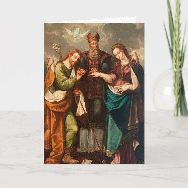 WEDDING ANNIVERSARY MARY JOSEPH ENGAGEMENT CARD (Front)