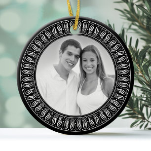 Wedding Anniversary Memento Photo Ceramic Tree Decoration