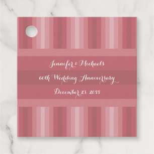 Wedding Anniversary Party Bridal Shower Dusty Rose Favour Tags