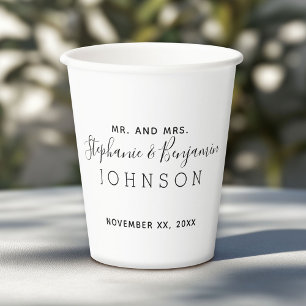 Wedding & Anniversary Party Can Change Black Paper Cups