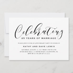 Wedding Anniversary Party Invitation