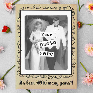 Wedding Anniversary Party Vintage Photo Template
