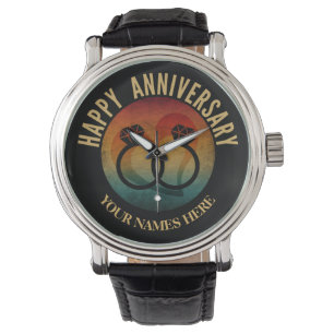 wedding anniversary personalised gift watch