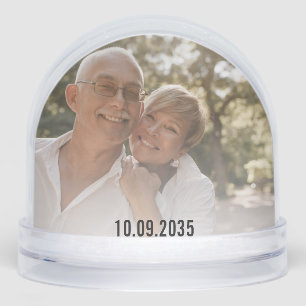 Wedding Anniversary personalized double photo Snowglobe