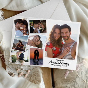 Wedding Anniversary Photo Collage Card