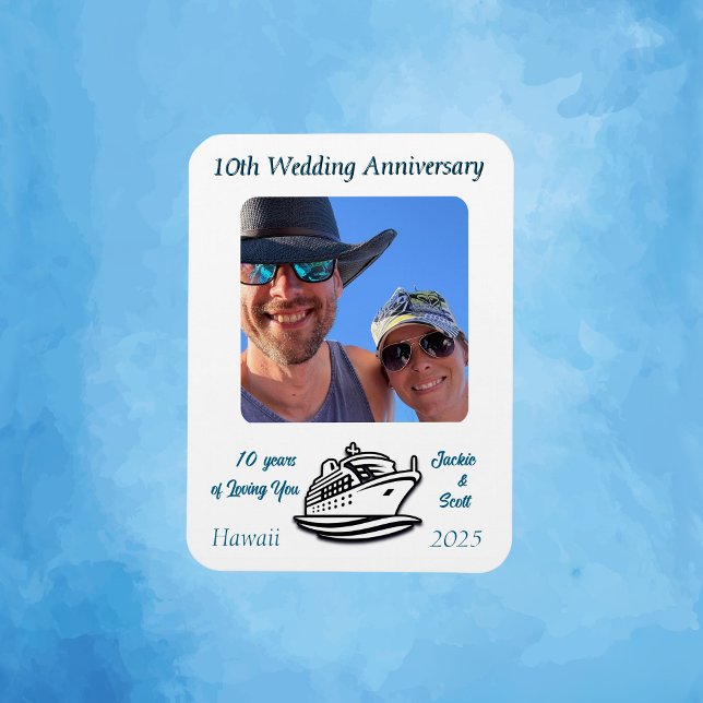 Wedding Anniversary PHOTO Cruise PERSONALIZE Magnet (Cabin Door Marker for  Cruise Vacation)
