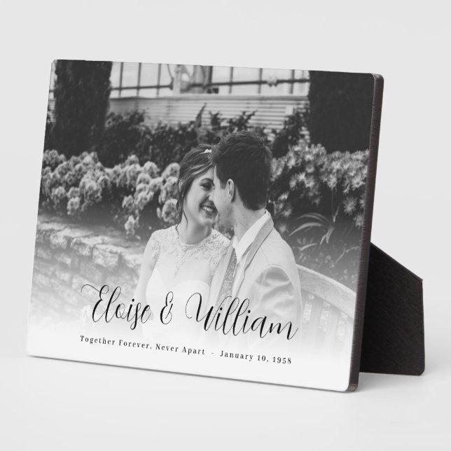 Wedding Anniversary Photo Keepsake Plaque (Side)