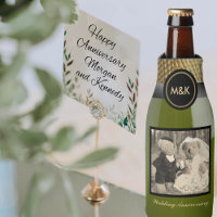 Wedding Anniversary Photo Mini Sparking Wine