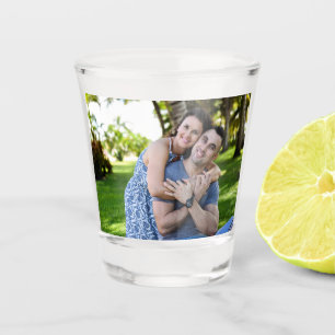 WEDDING ANNIVERSARY PHOTO SHOT GLASSES, SHOT GLASS