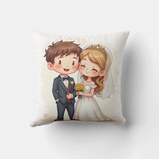 Wedding Anniversary Pillows cushion (Back)