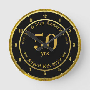 Wedding Anniversary / Retirement Custom Branded  Round Clock