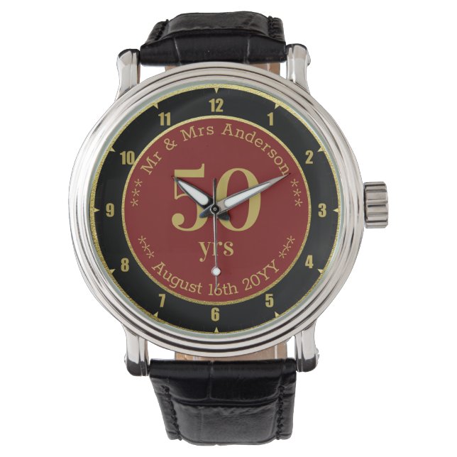 Wedding Anniversary / Retirement Custom Branded  Watch (Front)