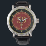Wedding Anniversary / Retirement Custom Branded  Watch<br><div class="desc">Edit the number of years and the text to create a unique wedding anniversary gift for man,  woman,  husband ,  wife,  parents,  couple. Available in various colours including gold,  silver,  blue,  green,  red to represent various wedding milestones,  silver and golden jubilee,  ruby,  sapphire,  emerald,  diamond.</div>