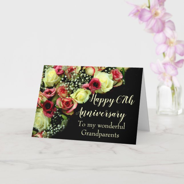 Wedding Anniversary roses fully customisable Card (Orchid)