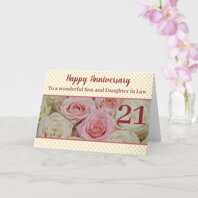 Wedding Anniversary roses fully customisable Card (Orchid)