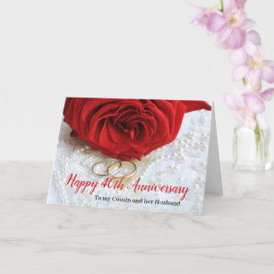 Wedding Anniversary roses fully customisable Card
