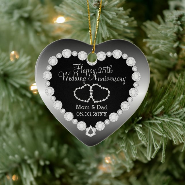 Wedding Anniversary | Silver | DIY Text Ceramic Tree Decoration (Tree)