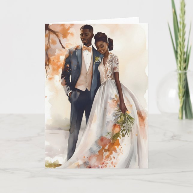 Wedding Anniversary Valentine Black Couple Card (Front)