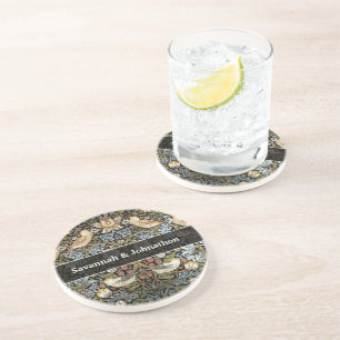 Wedding Anniversary Vintage Bird Coasters