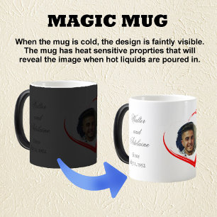 Wedding Anniversary with photos and date Magic Mug