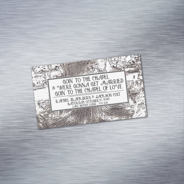 "Wedding Announcement Favours" Business Card Magne (In Situ)