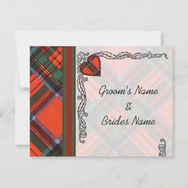 Wedding  Announcement Invitation Royal Stewart (Front)