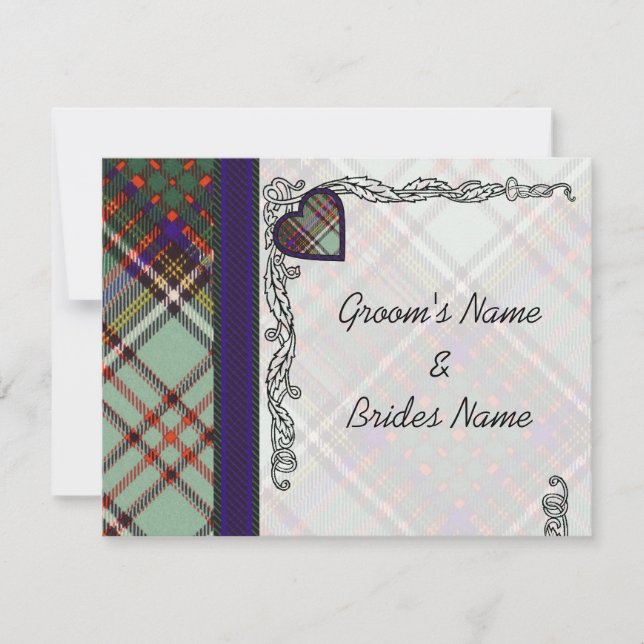 Wedding Announcement RSVP  Anderson Tartan (Front)