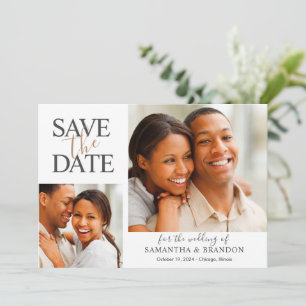 Wedding Announcement Save the Date card with Photo