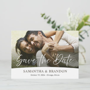 Wedding Announcement Save the Date card with Photo