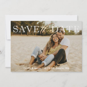 Wedding Announcement Save the Date card with Photo
