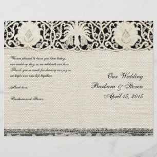 Wedding Antique Lace Linen White Classic Pretty