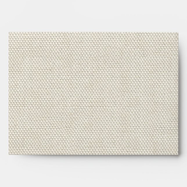 Wedding Antique Lace Linen White Classic Pretty Envelope (Front)
