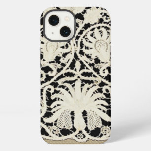 Wedding Antique Lace Linen White Classic Pretty iPhone 13 Case