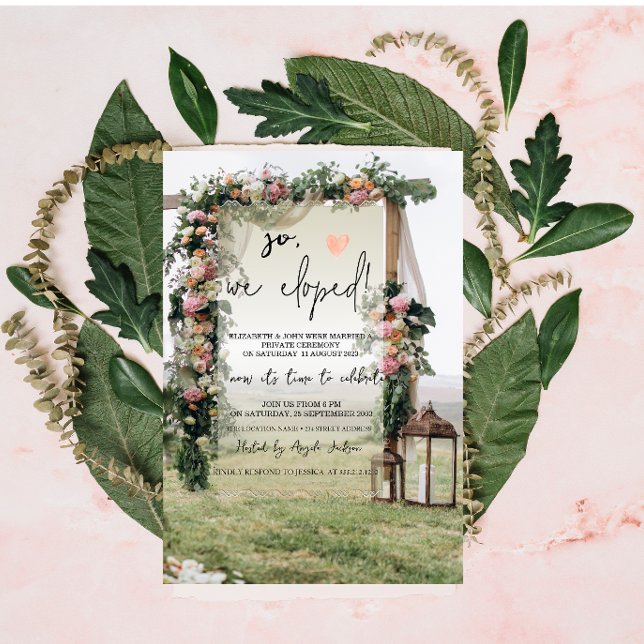 Wedding Arbor Lantern Wedding Elopement   Invitation (Creator Uploaded)