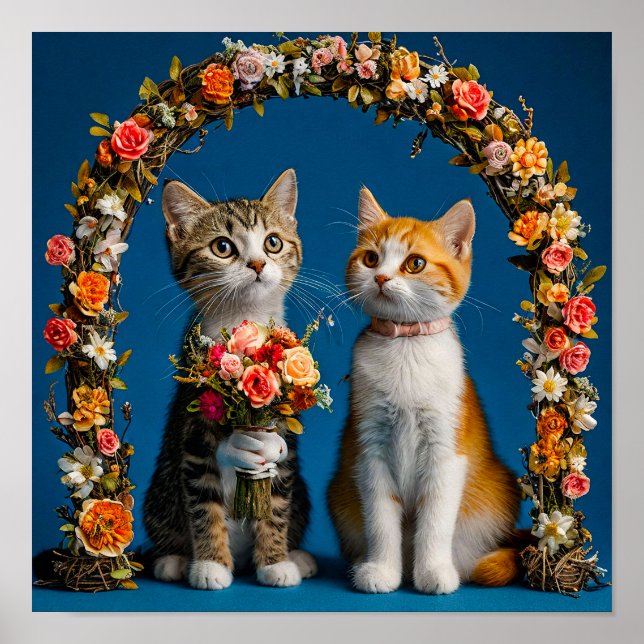 Wedding arch and kittens poster (Front)