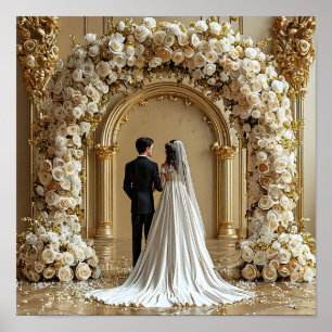Wedding Arch Romantic Couple Ceremony 💍🌸✨ Poster