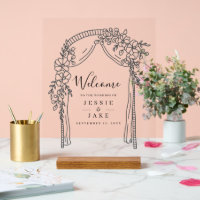 Wedding arch. Transparent arbour wedding