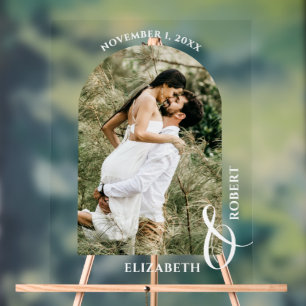 Wedding Arched Photo Welcome Sign