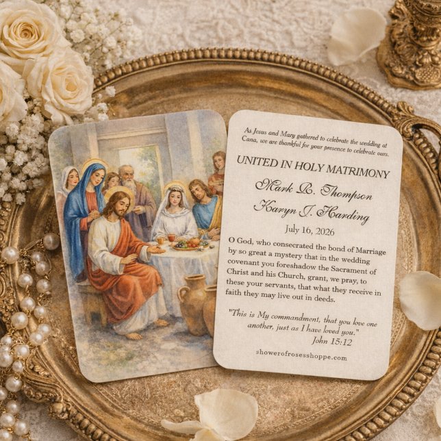 Wedding at Cana Catholic Marriage Blessing Invitat (Creator Uploaded)