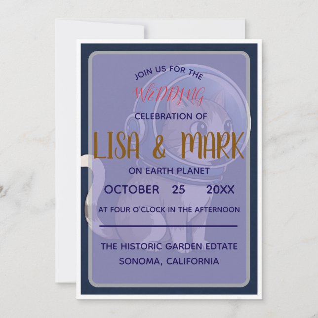 WEDDING AT EARTH PLANET INVITATION (Front)