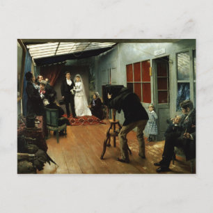 Wedding at the Photographer's, 1878-9 Postcard