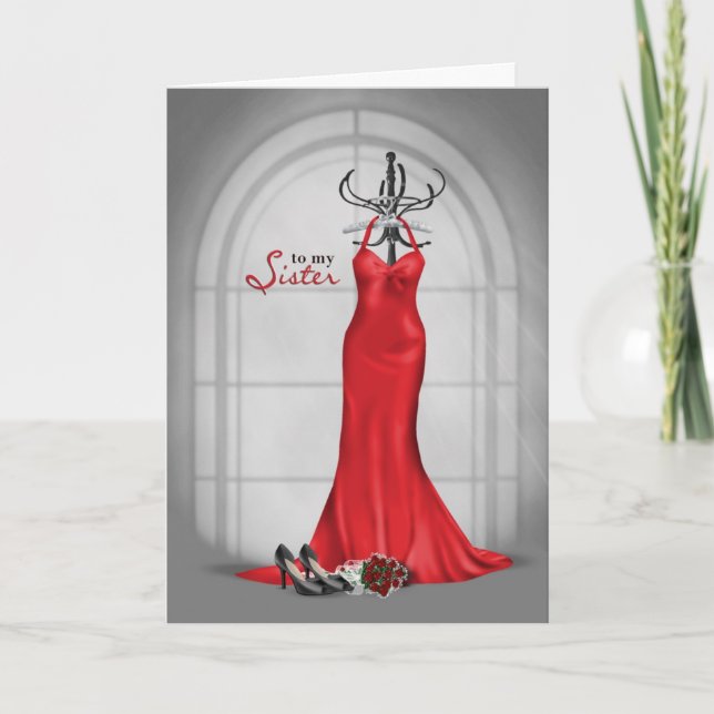 Wedding Attendant Request for Sister Invitation (Front)