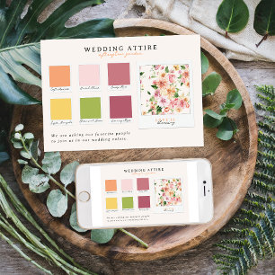 Wedding Attire   Afterglow Garden Palette Invitation
