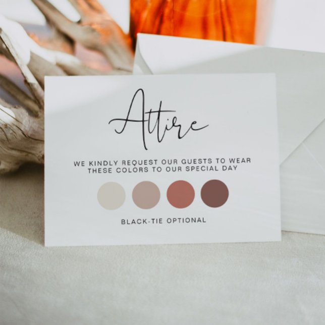 Wedding Attire Card, Dress Code Invitation Insert (Creator Uploaded)