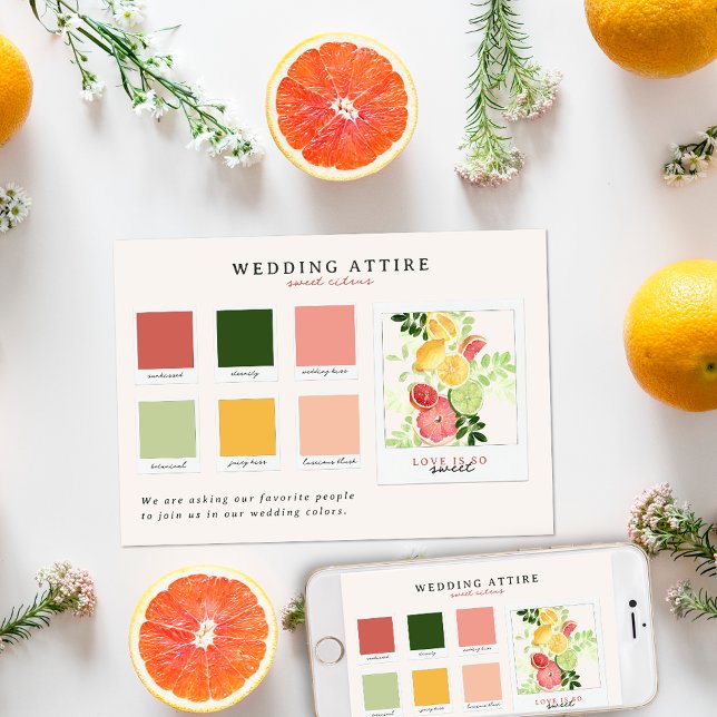 Wedding Attire | Citrus Colour Palette Invitation (Creator Uploaded)