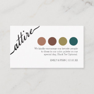 Wedding Attire Dress Code Personalise Enclosure Card