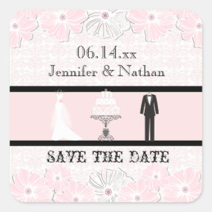 Wedding Attire Save the Date Stickers
