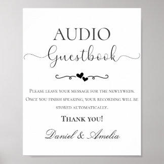 Wedding Audio Guestbook Sign, Audio Guestbook Sign