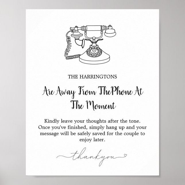 Wedding Audio Guestbook Sign Template, (Front)